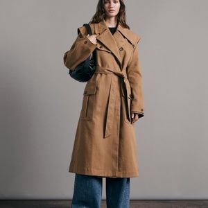 Rag and Bone Gianna Twill Trench Coat in Camel